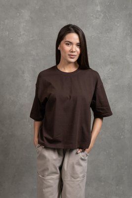 Вкорочена футболка oversize 6041 фото