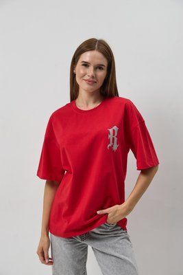 Футболка овер "R" 6049 фото