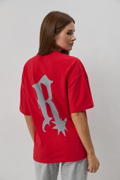 Футболка овер "R" 6049 фото