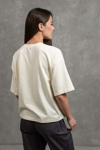 Вкорочена футболка oversize 6041 фото