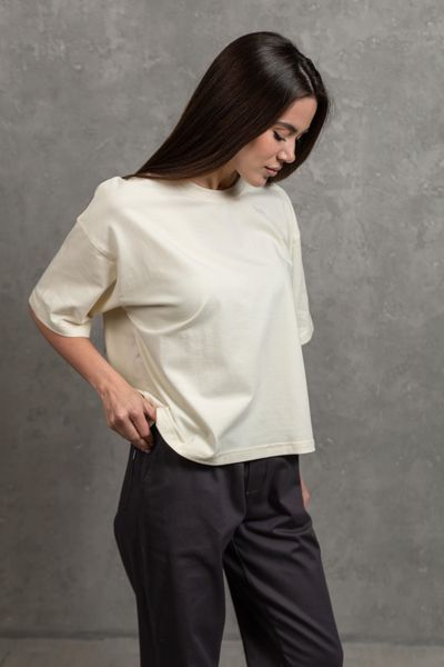 Вкорочена футболка oversize 6041 фото